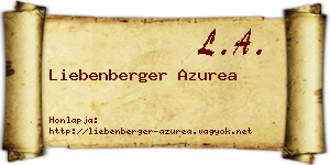 Liebenberger Azurea névjegykártya